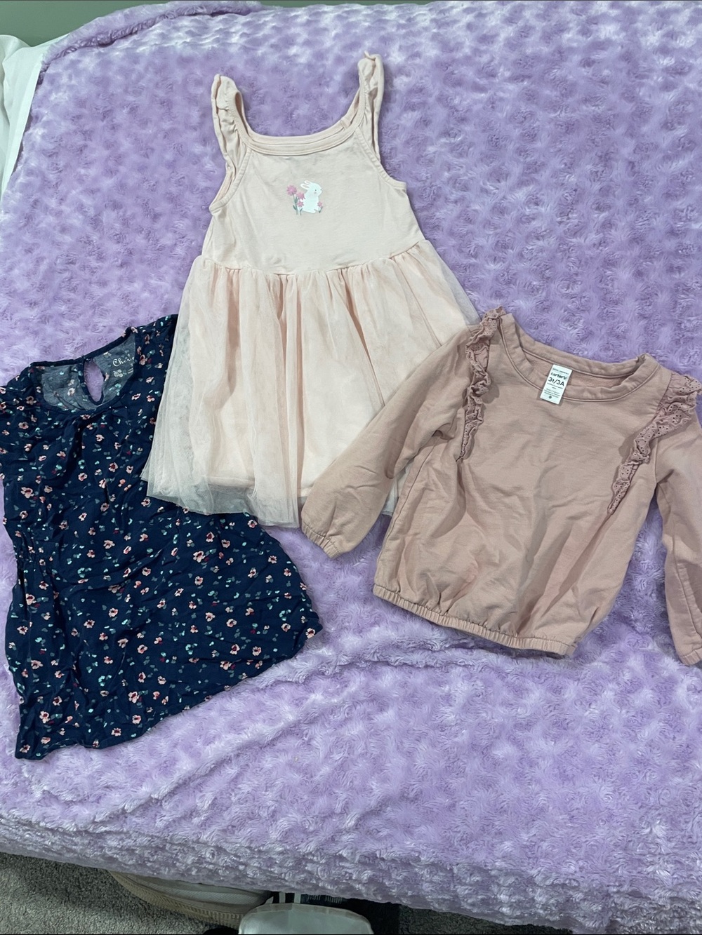 Gymboree Pale Pink Ruffle Tank Dress & Dusty Rose Long Sleeve Top Set